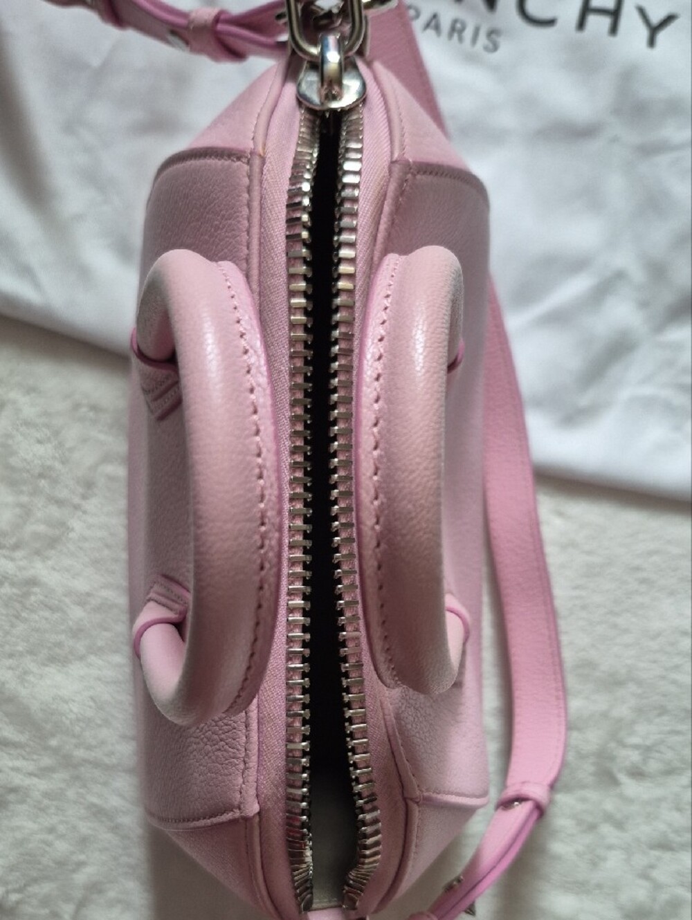 Givenchy Pink Pebbled Leather Mini Satchel - Picture 7 of 14